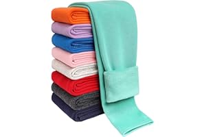 Girls Winter Warm Leggings Cotton Fleece Lined Thick Tights Full Length