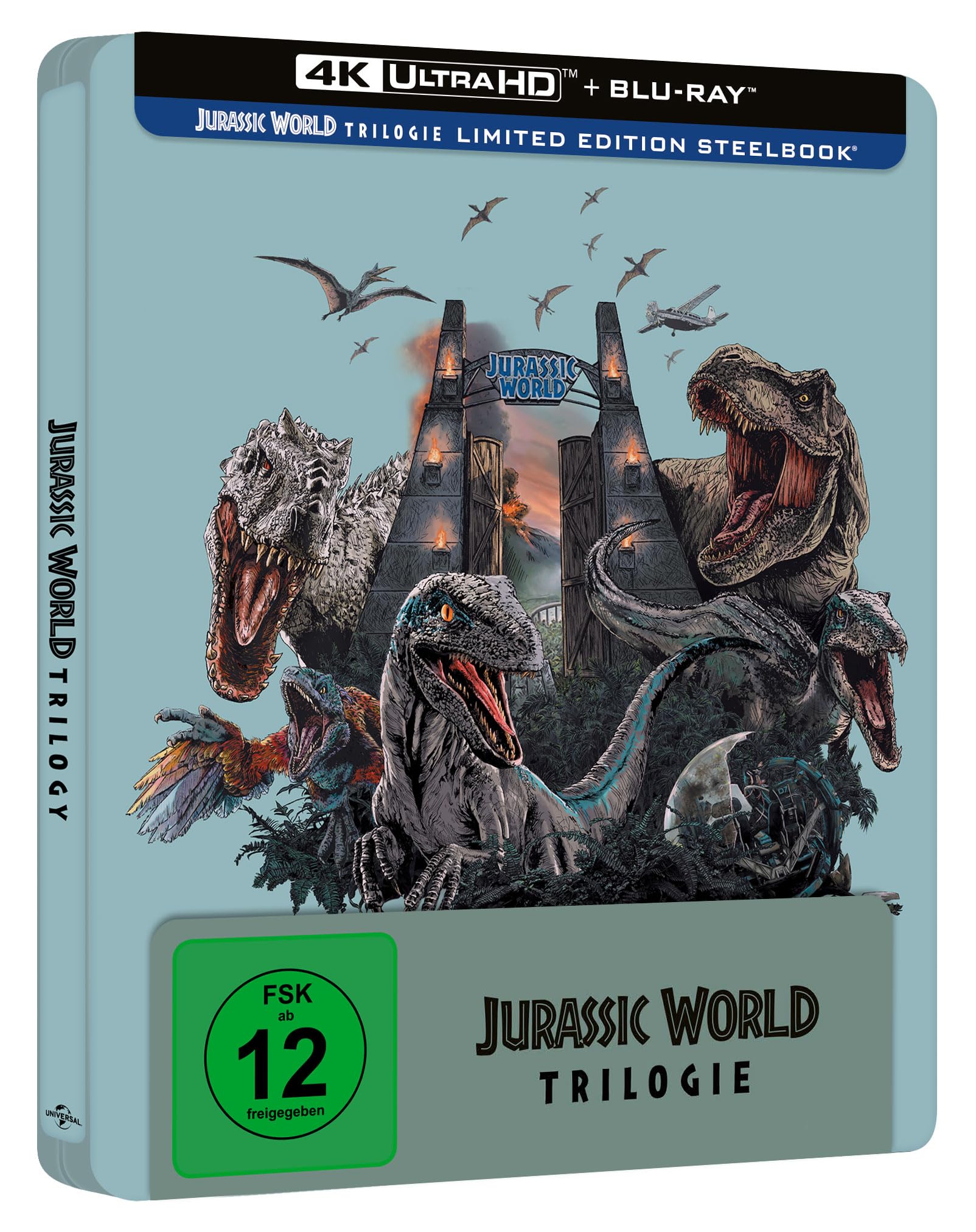 Jurassic World - Limited Ultimate Steelbook Trilogy [4K Ultra HD] + [Blu-ray]