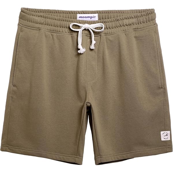 Mens Waffle Lounge Shorts Elastic Waist Drawstrings Jogger