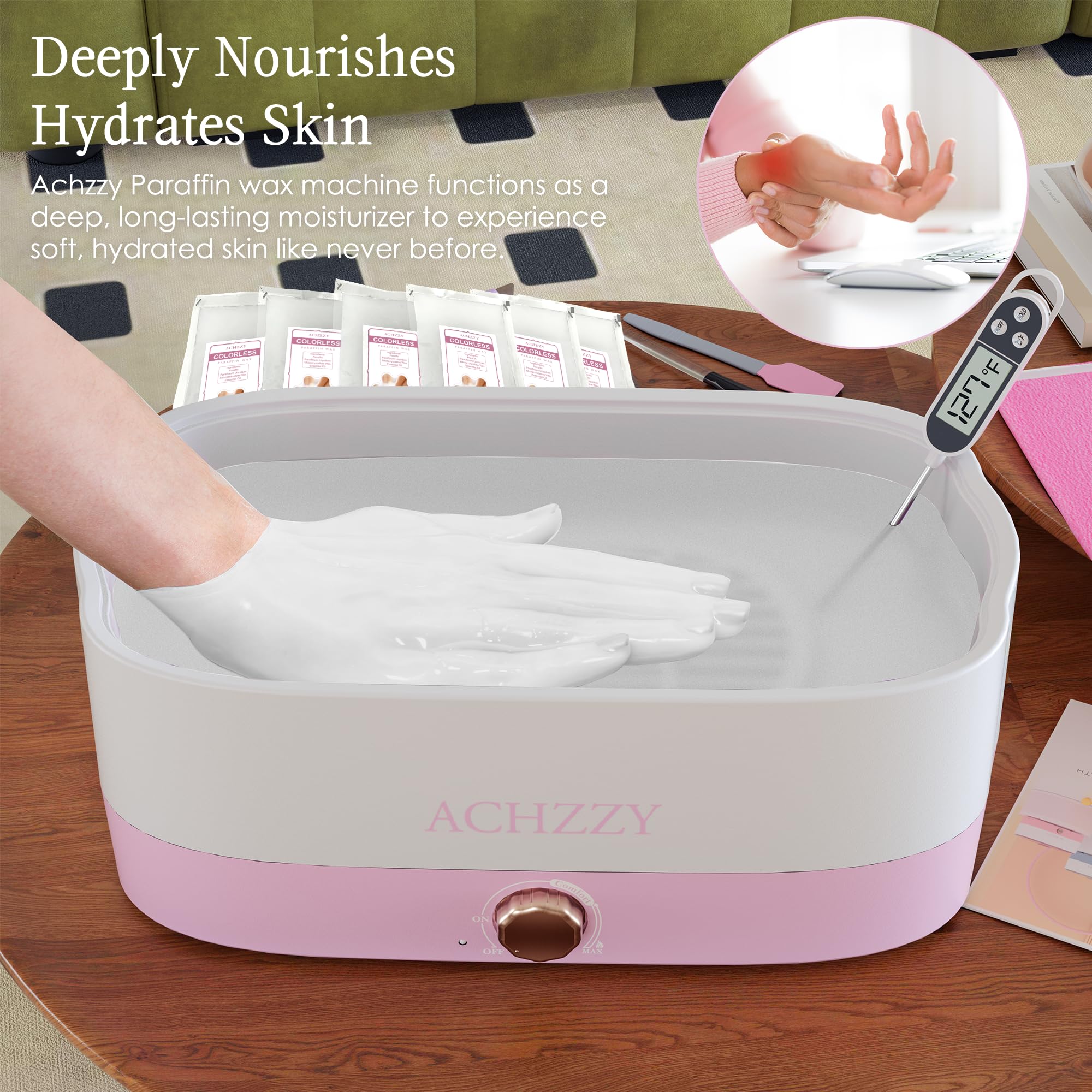Natural Paraffin Wax Refills, 6 Pack Paraffin Wax Blocks of Unscented for Paraffin Bath, Paraffin Wax for Hand and Feet for Deep Hydration, Moisturizing and Nourish (Unscented)
