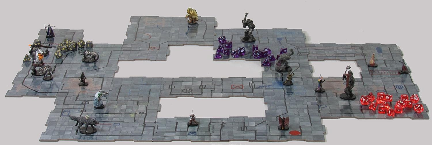 Dry Erase Dungeon Tiles Graystone Square Mixed Pack 16×5 5×10 BigaMart
