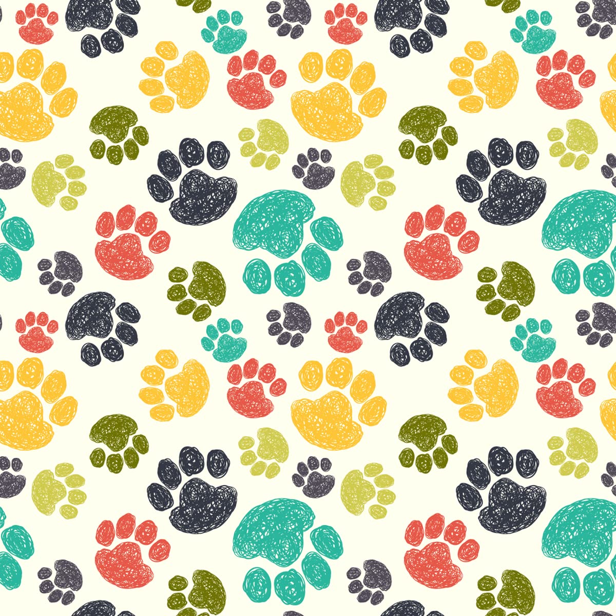 Dog Paws Fabric by The Yard,Cute Pet Dogs Upholstery Fabric for Chairs,Cartoon Animal Paws Doodles Dog Lover Decorative Fabric for Upholstery and Home DIY Projects,3 Yards,(L276*W150cm) Charcoal Beige