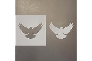 HANDMADE Flying Dove Reusable Mylar Stencil - Art Craft Supplies 4 Inch
