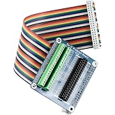 yddmyo RPi Pi GPIO 1 into 3 Terminal Breakout Board for Raspberry Pi A+ 3A+ B+ 2B 3B 3B+ 4B and 40P to 40P IDC Ribbon Cable