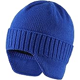 Home Prefer Mens Winter Hat Knit Earflap Hat Stocking Caps with Ears Beanie Hat