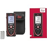 Leica Disto X3 - Range 500ft, Bluetooth, Smart Horizontal, Add/Subtract, Volume, IP67 Dust, Water, Shock Protection, Intelligent end-piece, Rotaing Display, Hand Loop, Pouch.
