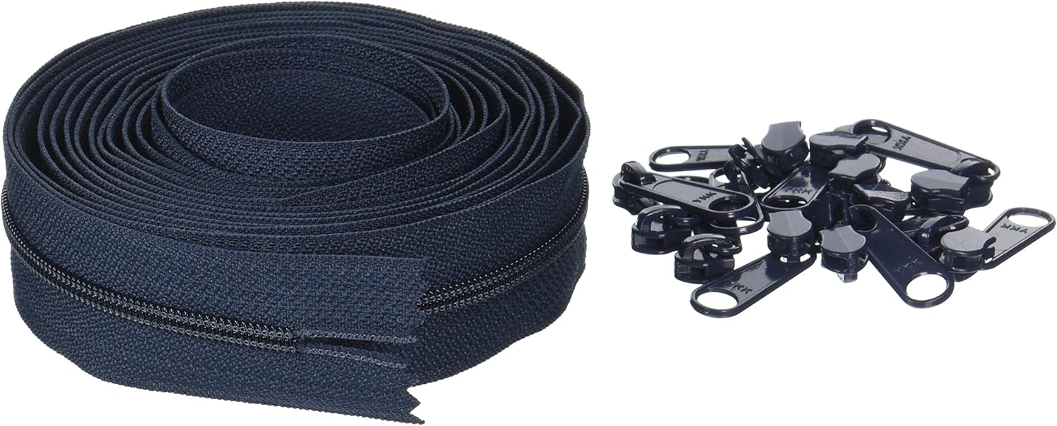 ByAnnie Zippers by Yard, Navy