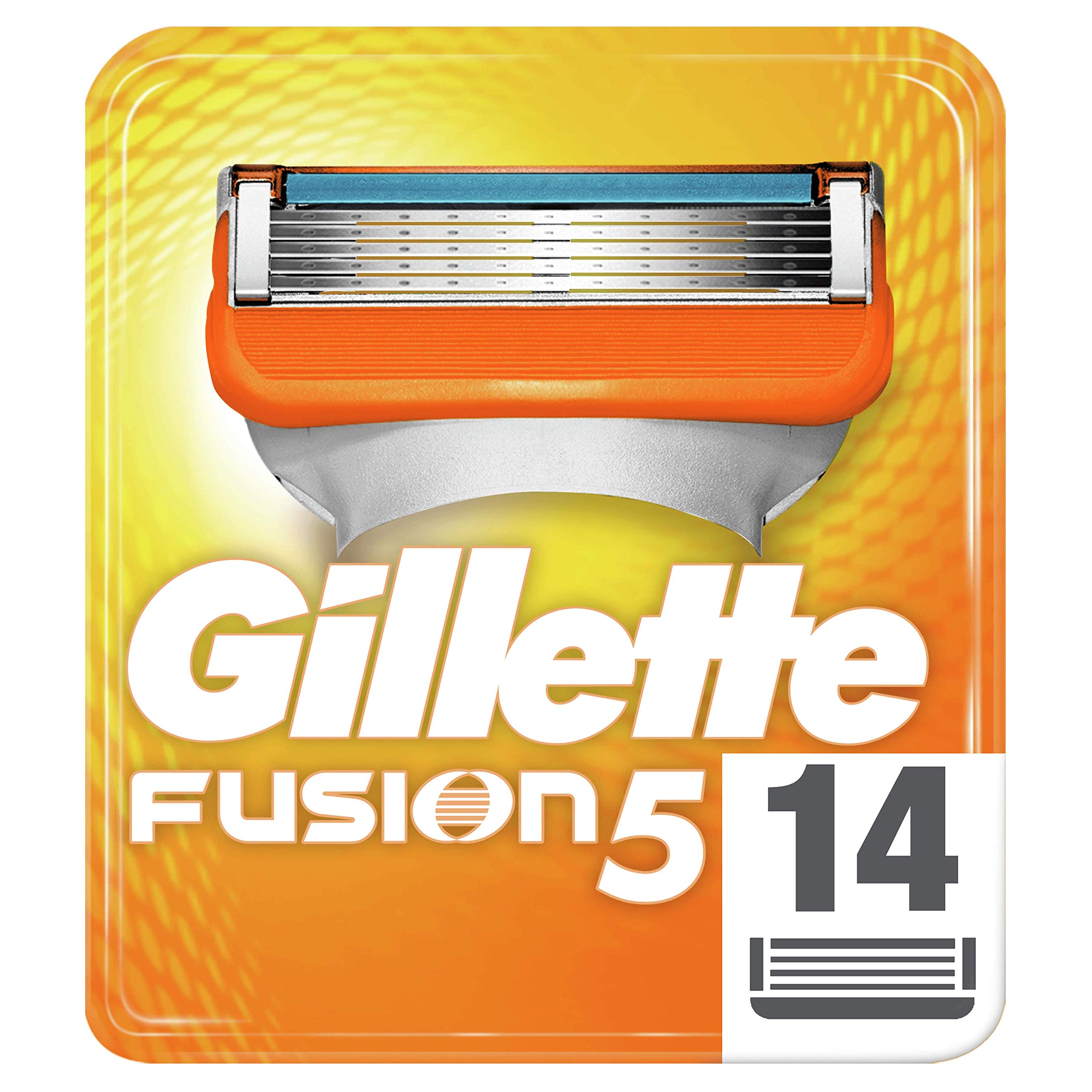 Gillette Fusion 5 Razor Blades with Trimmer for Precision and Glide Coating, 14 Replacement Blades