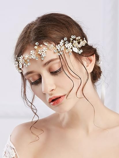 Amazon Com Missgrace Bridal Crystal Headband Hair Vine Wedding