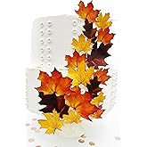 Edible Fall Leaves Assorted Set of 15 - Wafer Cake & Cupcake Toppers - edible fall leaves for cake decorating - fall cupcake toppers