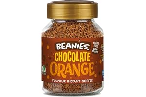 BEANIES THE FLAVOUR CO Beanies Flavour Instant Coffee - Chocolate Orange Instant Flavored Coffee - Bold & Adventurous- An Indulgent Sugar Free Taste Explosion- Low Calorie - Vegan & Gluten Free - Wheat & Dairy Free, 50g jar