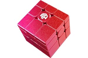 CuberShop GAN Mirror M Red UV Coated Speed Cube, 2024 New Version, GAN Magnetic Mirror Chinese New Year Special Red Version, 3x3 2024 Magnetic Puzzles, GAN Irregular Magic Cube (Bright Fuchsia)