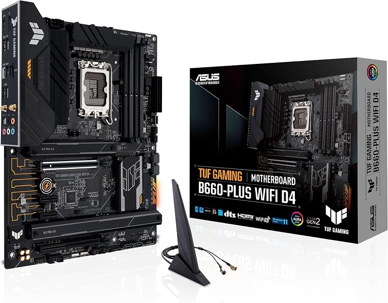 ASUS TUF GAMING B660-PLUS WIFI D4 Motherboard LGA 1700 Intel B660 mATX WiFi 6