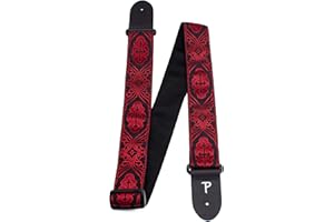 Perris Leathers TWS-7071 Jacquard Guitar Strap - 2", Red/Black