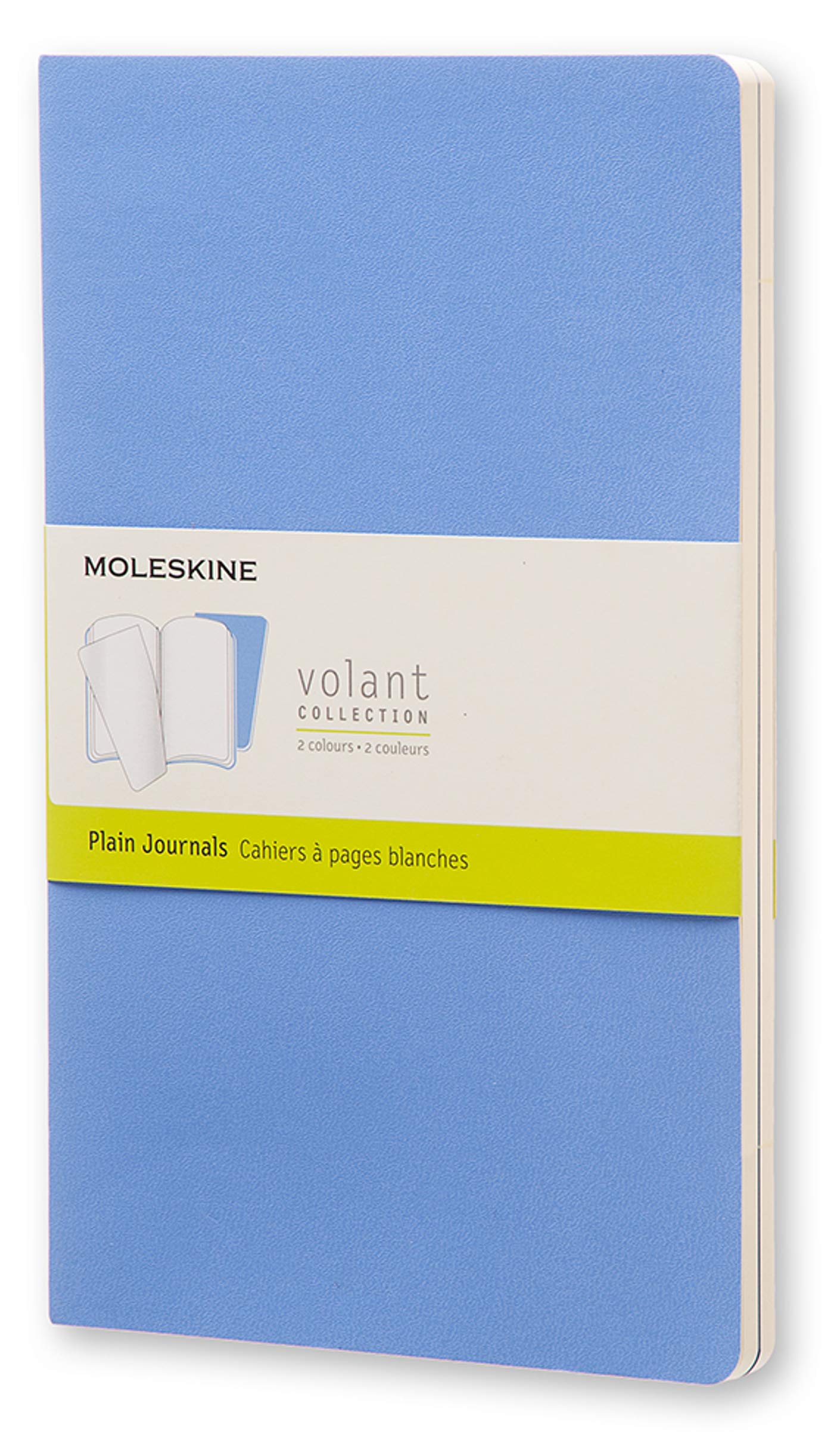 Moleskine Large Volant Powder Blue/Royal Blue Plain Journal