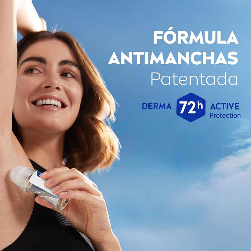 Desodorizante Autêntico Preto e Branco para Mulheres, Roll-On, pacote de 6 x 50 ml