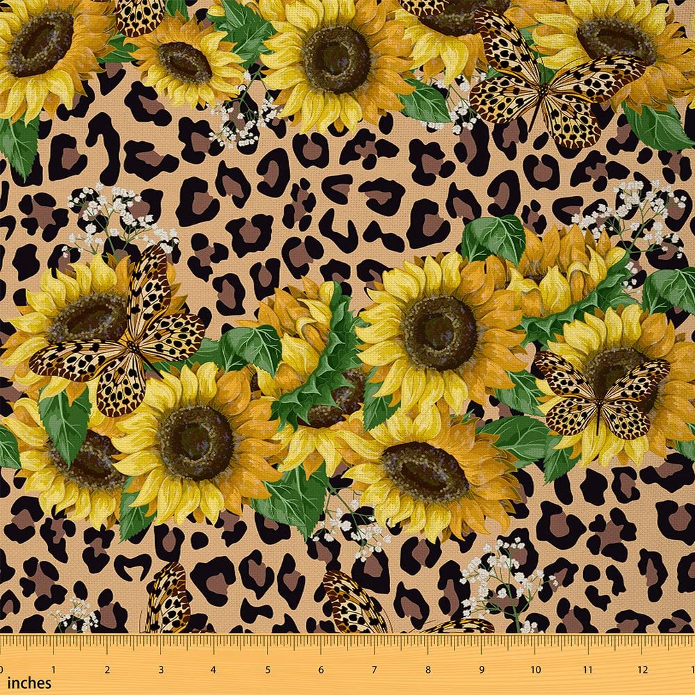 Erosebridal Sunflower Quilt Fabric by The