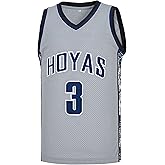 Men's #3 Georgetown Collegiate Athletic Embroidered Retro Basketball Jersey