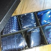 HISDERN 5-Pack Men’s Silk Ties With Pocket Squares – Classic Necktie Set, Gift Box Included