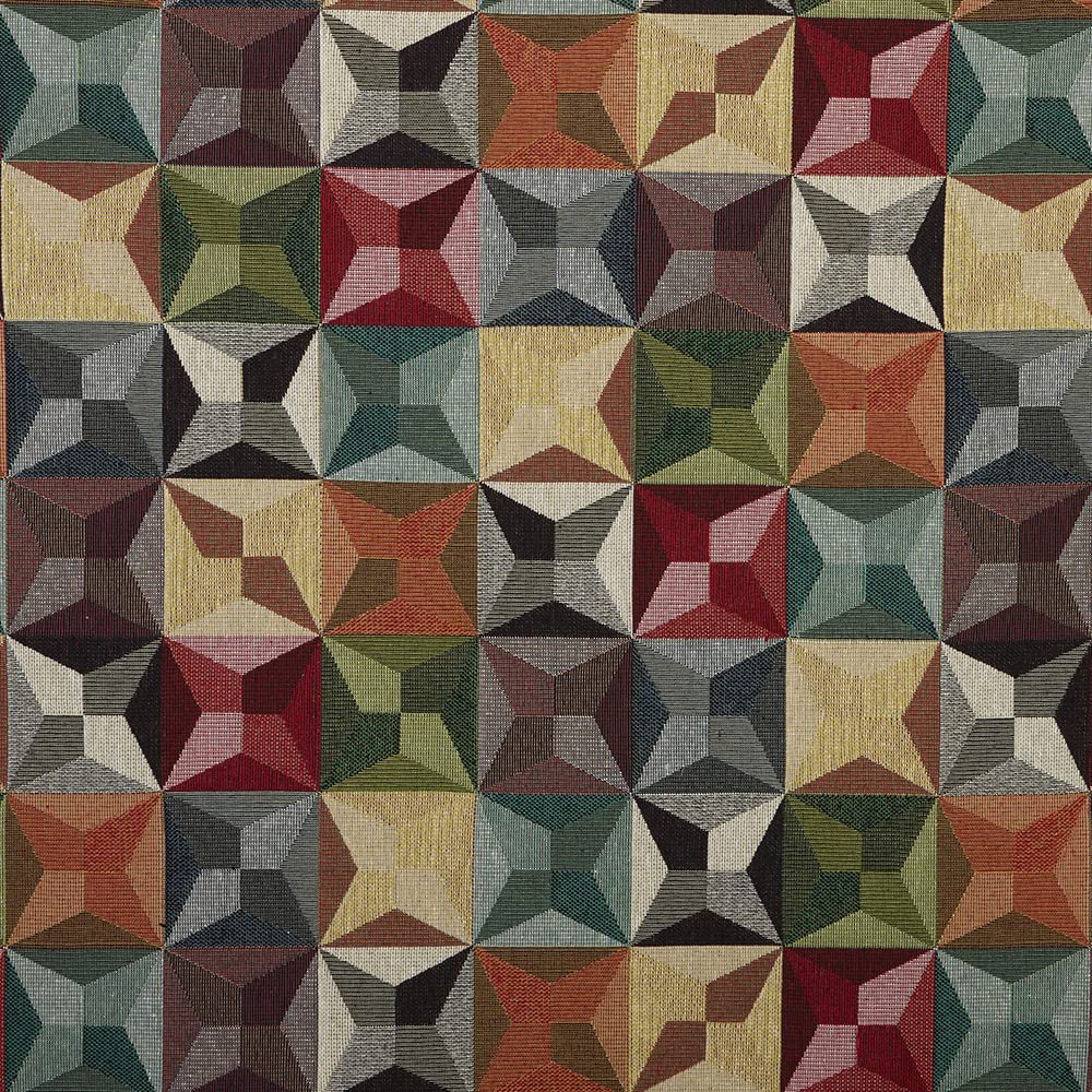 Kt KILOtela - Upholstery Fabric, Jacquard Gobelin, Upholstering Furniture, Headboards, Accent Pillows, Handbags, Tote Bags, 100 cm Length x 280 cm Width, Stars, Multicolor ─ 1 Metre — image 1