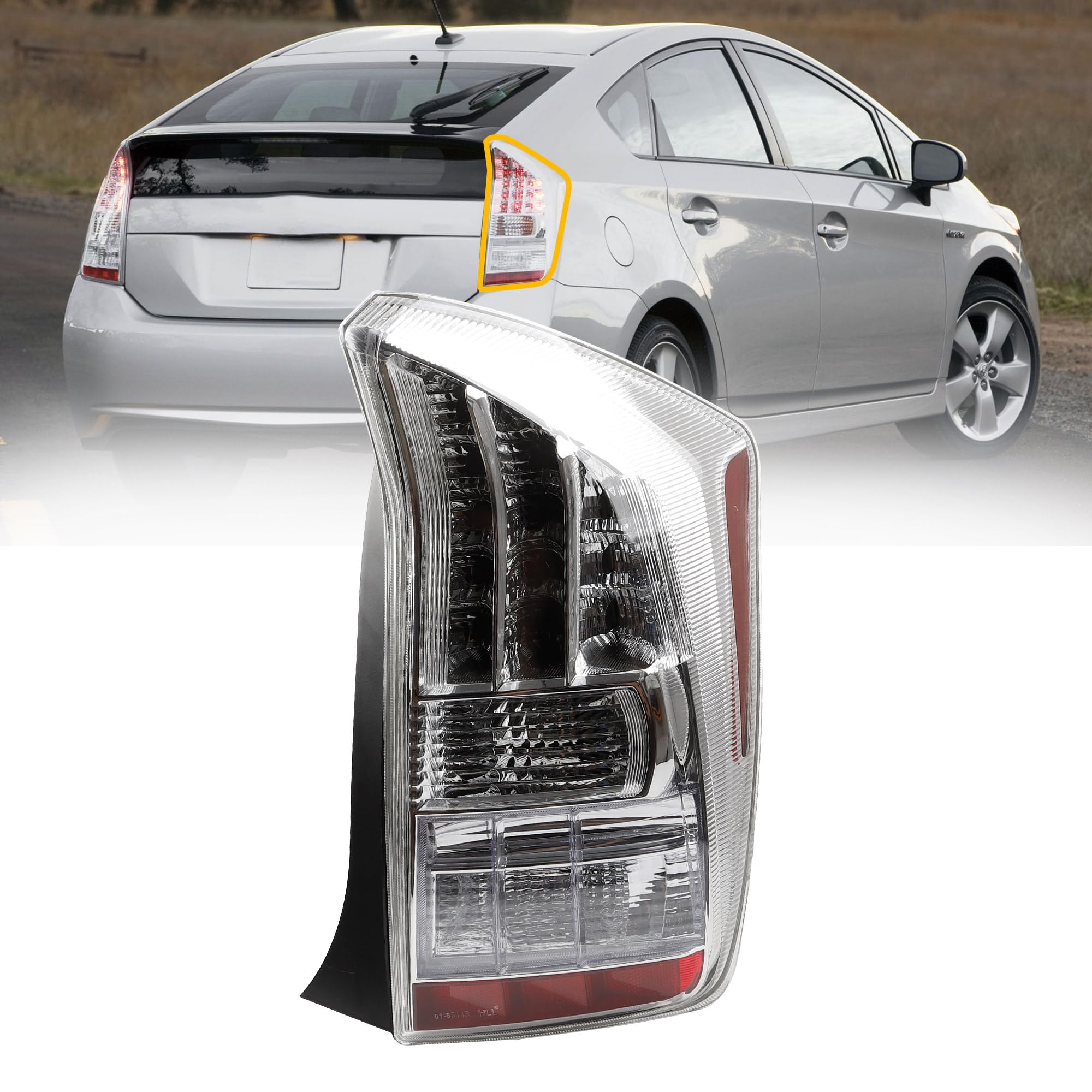 Photo 1 of Dasbecan Right Passenegr Side Tail Light Compatible with 2010 2011 Toyota Prius Rear Tail Lamp Replaces# 8155147111
