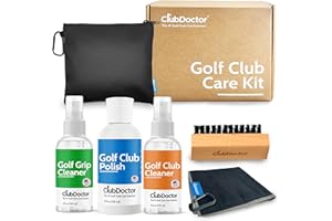 Club Doctor Golf Club Care Kit – Clean, Polish, and Restore Irons, Drivers, Putters – Scratch, Scuff, Rust Remover – Complete Golf Club Maintenance Kit with Grip Cleaner, Club Cleaner, and Polish