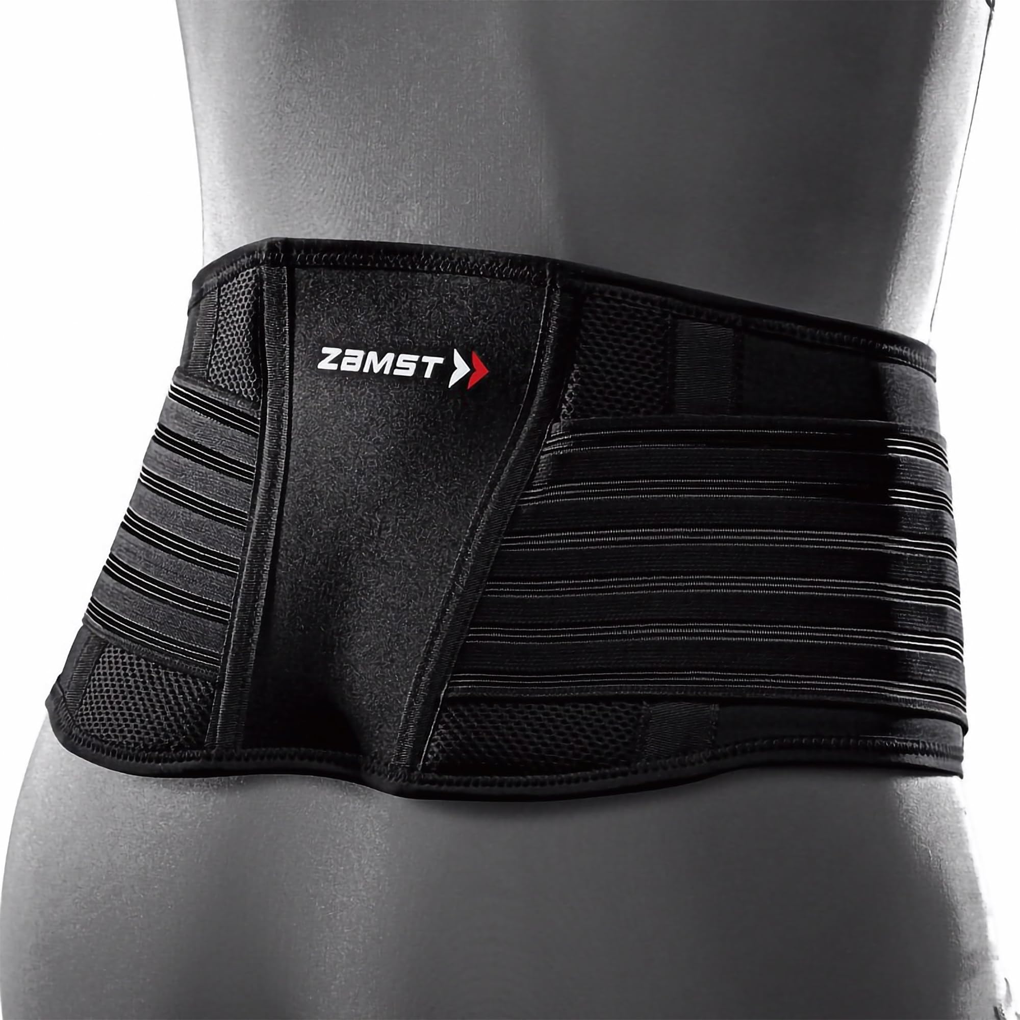 Zamst ZW-5 Adjustable Back Brace - Back Support for Athletes, Back Braces for Lower Back Pain, Back Compression Belt for Sports - Breathable Mesh Fabric - Small