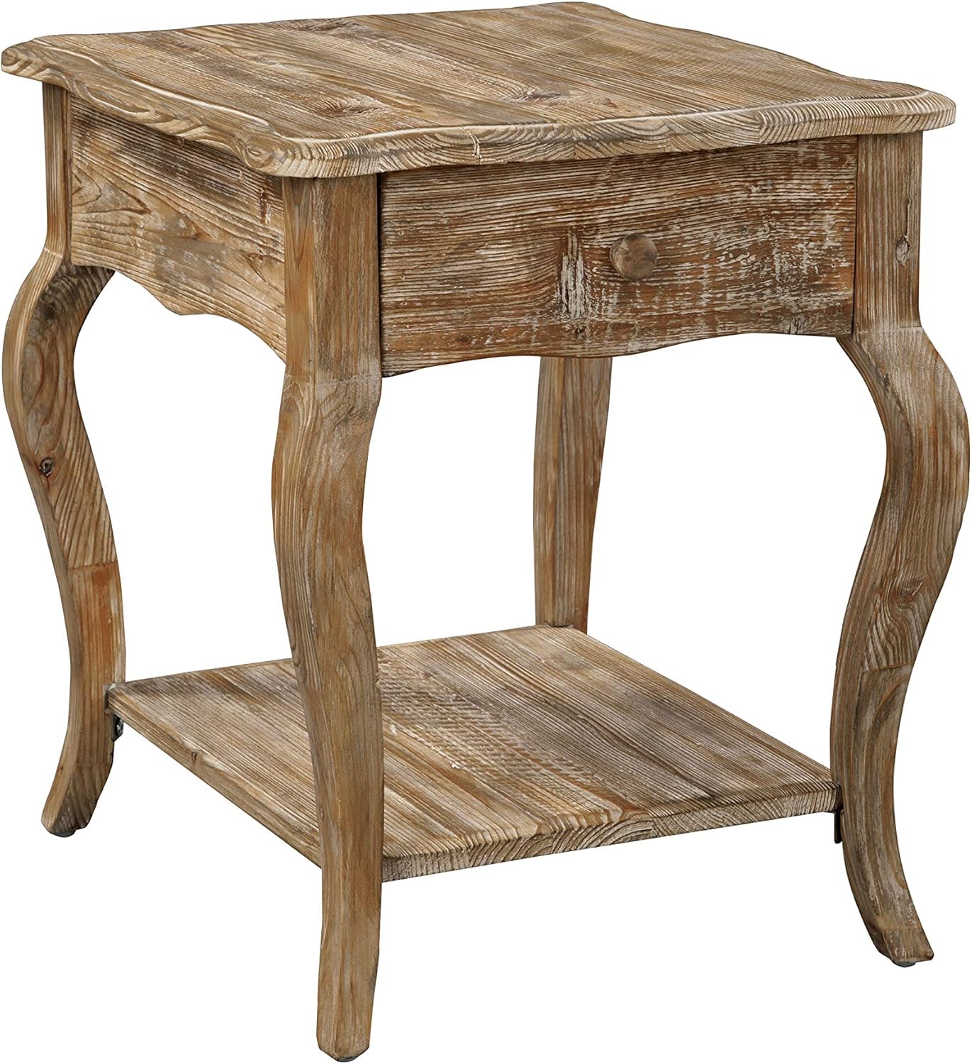 Alaterre Rustic Reclaimed End Table, Driftwood Brown Amazon.ca Home