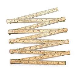 QWORK Folding Wood Rule, 6 FT 6 Inch Foldable Ruler