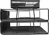 EXERZ Paper Sorters 2pcs Desk Organiser with Top Memo Holder Mesh 34x24.5x18cm view 6