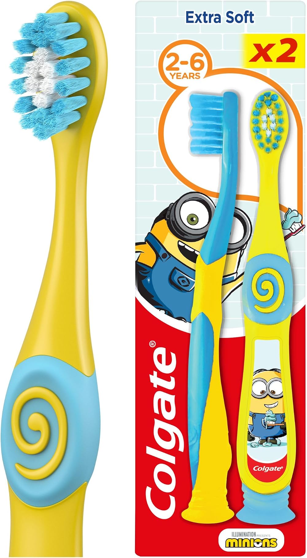 Colgate Kids Minions Trolls Toothbrush 2-6 Extra Soft Bristles Small Head