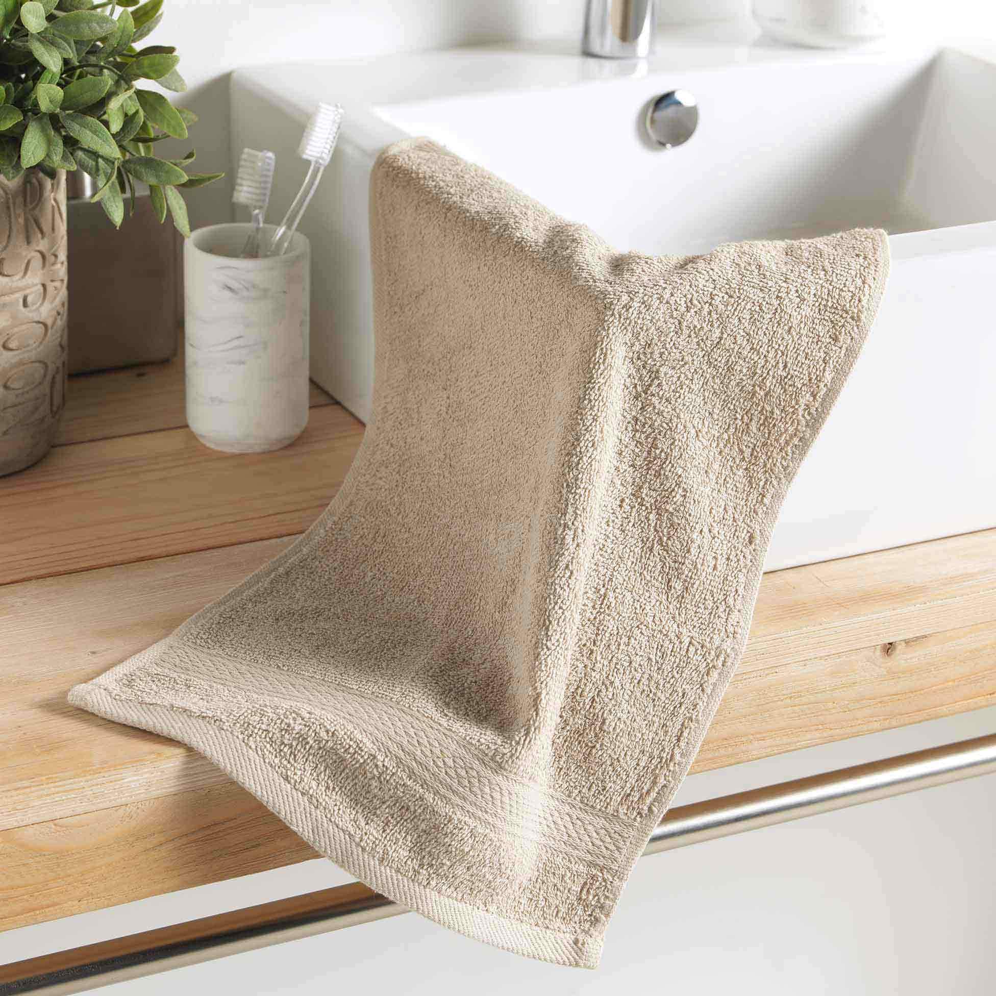 DOUCEUR D'INTERIEUR Guest Towel 30 x 50 cm Sponge Plain Taupe