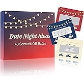 40 Romantic & Fun Scratch Off Date Night Ideas Card, Perfect Couple Gifts for Boyfriend, Girlfriend, Wife, Husband, Engagement, Birthday or Anniversaries,Valentine's Gift for Men and Women
