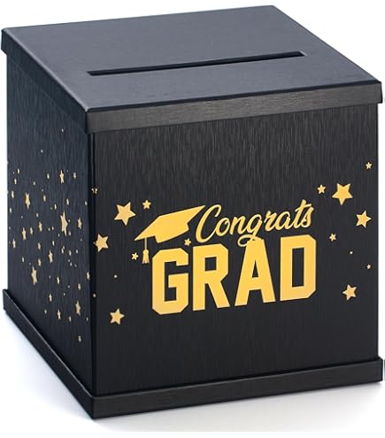 Amazon.com: Grad Cap Card Box (black) Party Accessory (1 count) (1/Pkg) :  Home & Kitchen