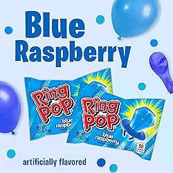 Ring Pop Blue Individually Wrapped Candy, 30 Count