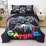 JQinHome Queen Gamer Comforter Sets for Boys,6