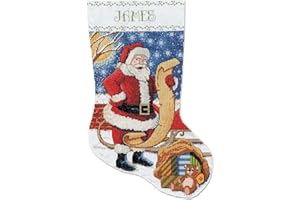 Design Works Crafts Santa's List Counted Cross Stitch Stocking Kit