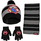 Nintendo Mario Scarf, Hat and Gloves Set for Little Boys