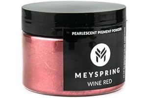 MEYSPRING Red Mica Powder - Resin Color Pigment for Resin Art - 50 Grams - Cosmetic Grade Mica - Lip Gloss Pigment Powder