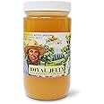 Goshen Honey Amish Extremely Raw ROYAL JELLY Honey 100% Organically Pure Fresh Natural Domestic Honey With Life Enzymes Health Benefits | Unfiltered Unprocessed Unheated | 1 Lb Jar | 16 Oz Glass Jar