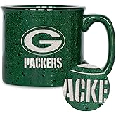 Rico Industries NFL Football Speckle 12oz Laser Engraved Campfire Ceramic Mug