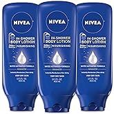 NIVEA Nourishing In Shower Lotion, Body Lotion for Dry Skin, 13.5 Fl Oz Bottle(Pack of 3)