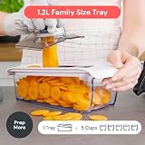 Fullstar PRO 6-in-1 Kitchen Mandoline Slicer Spiralizer Julienne White view 6