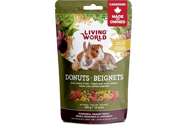 Living World Canadian Rabbit and Guinea Pig Donut Treats - 120g