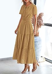 PRETTYGARDEN Womens 2025 Summer Maxi Dress Short