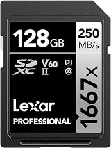 Lexar Professional 1667x 128GB SDXC UHS-II Card U3 250MB/s Read