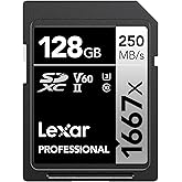 Lexar Professional 1667X 128GB SDXC Uhs-II/U3 Card (LSD128CBNA1667)
