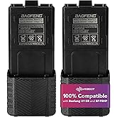 MIRKIT 2pc Batteries BL-5 3800mAh Extended Batteries Compatible with Baofeng UV-5R BF-8HP UV-5RX3 RD-5R UV-5RTP UV-5R+, UV-5X3, Extended Rechargeable Battery Radio USA