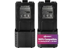 MIRKIT 2pc Batteries BL-5 3800mAh Extended Batteries Compatible with Baofeng UV-5R BF-8HP UV-5RX3 RD-5R UV-5RTP UV-5R+, UV-5X3, Extended Rechargeable Battery Radio USA
