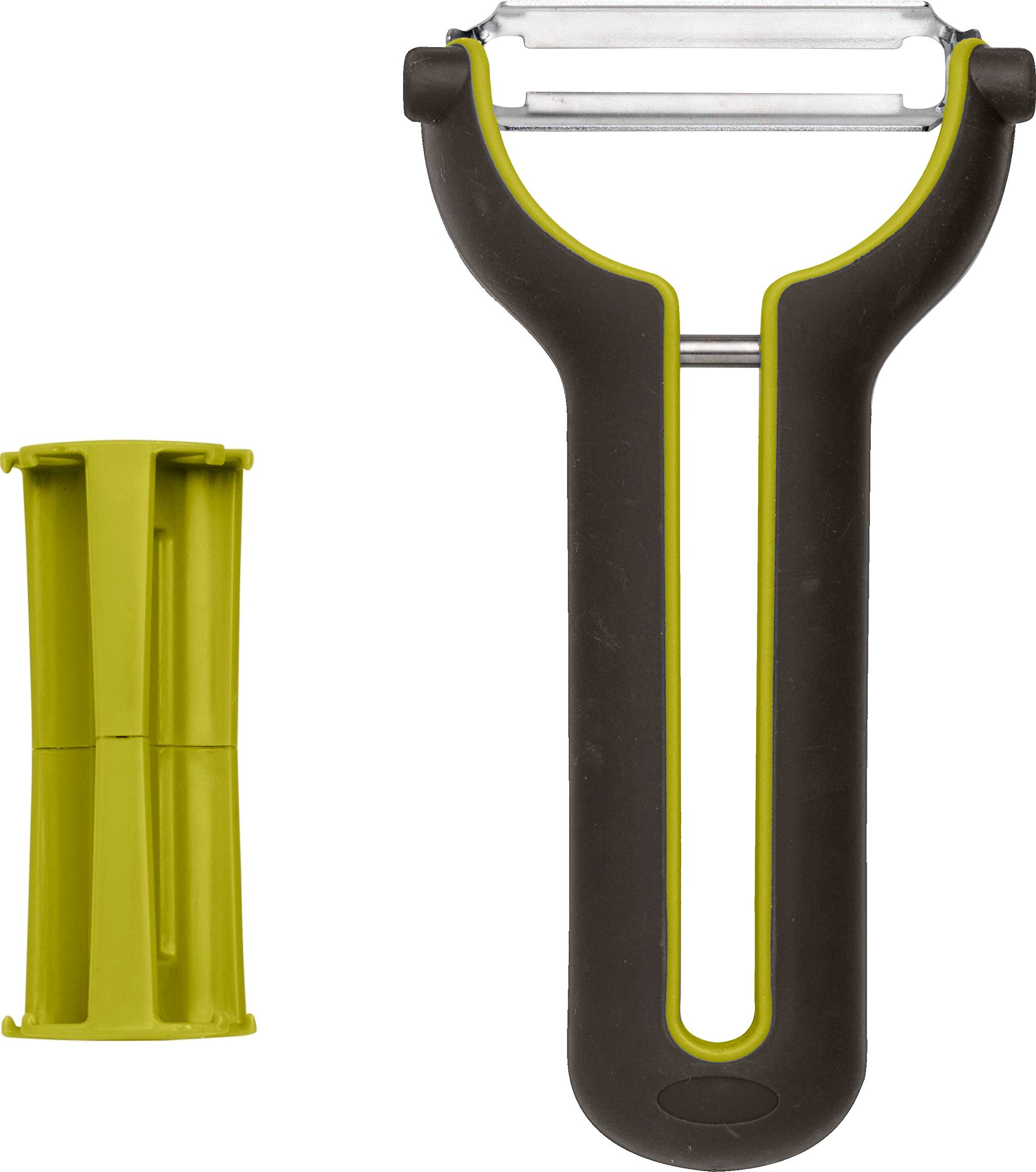 Chef'n 103-877-269 Fresh Force 3-in-1 Fruit and Vegetable Peeler, Stainless Steel, Green